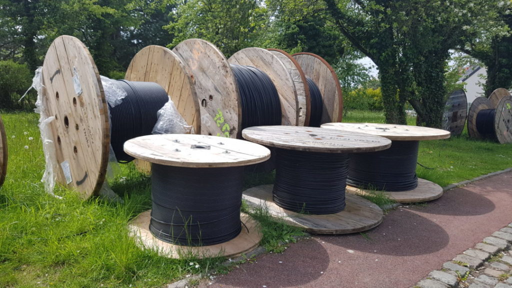 rouleuaux de fibre optique